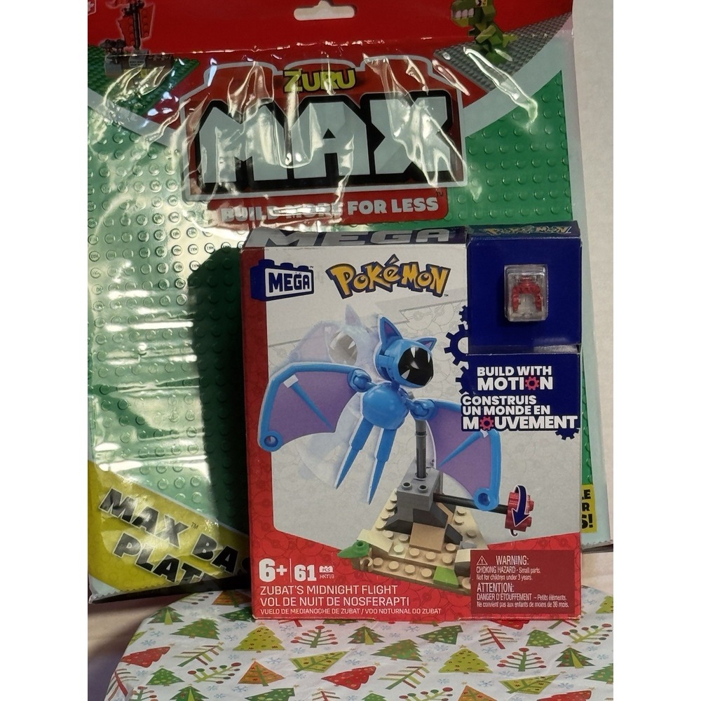 Mega Pokémon Zubat's Midnight Flight Build with Motion Set With‎ Building Board